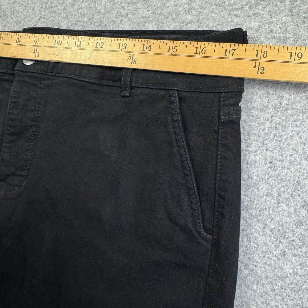 NYDJ Lift Tuck Carmen Cropped Jeans Womens 16 Cuffed Black Stretch Denim USA - Picture 5 of 8